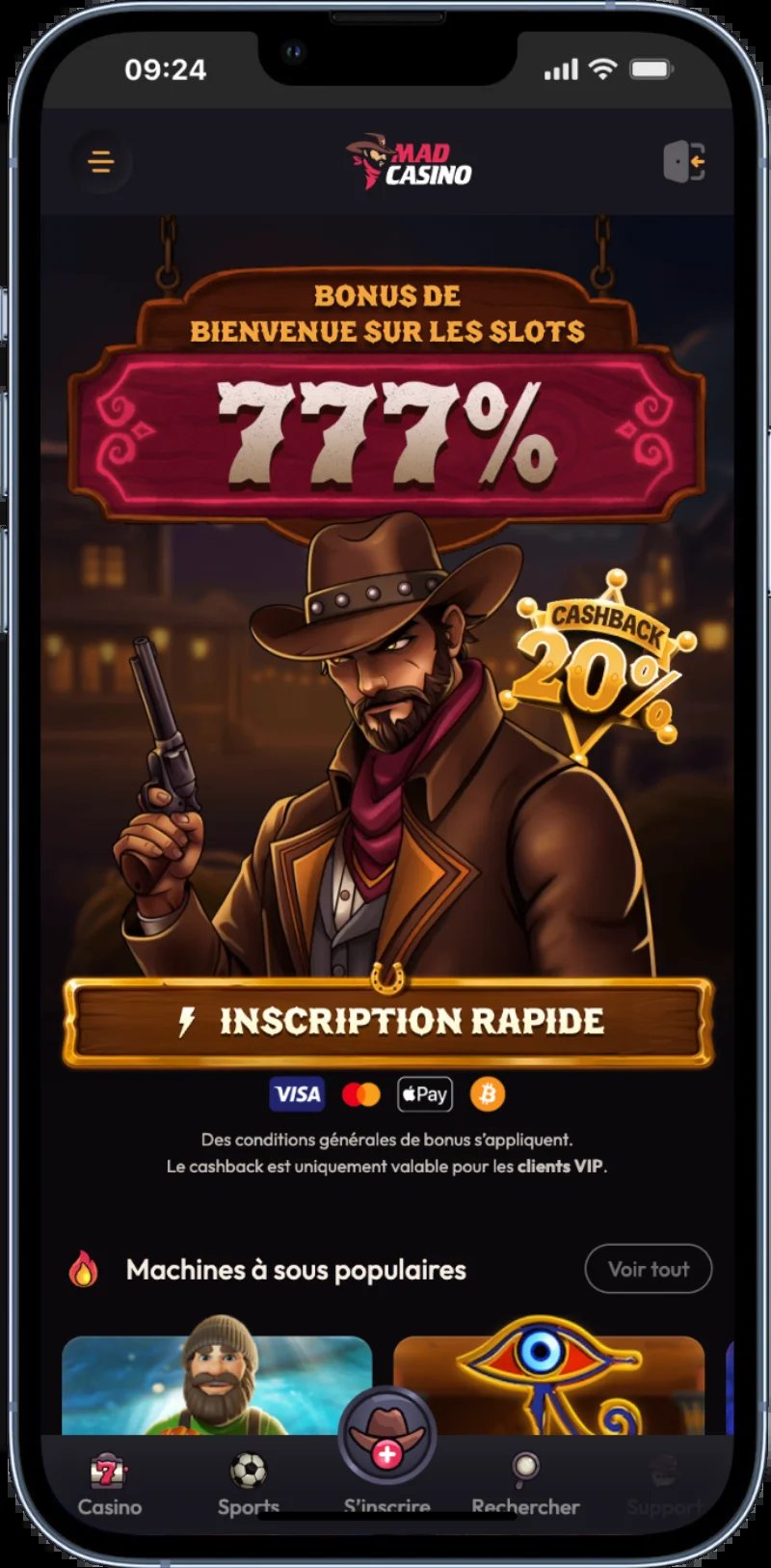 Madcasino live casino à France